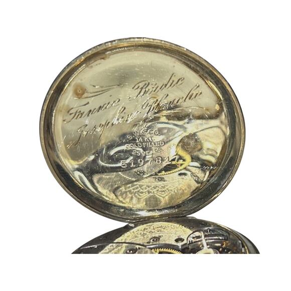 Beautiful High Grade 345 Elgin 17 Jewels 14K Gold Filled Pocket Watch 1921 - Picture 5 of 7